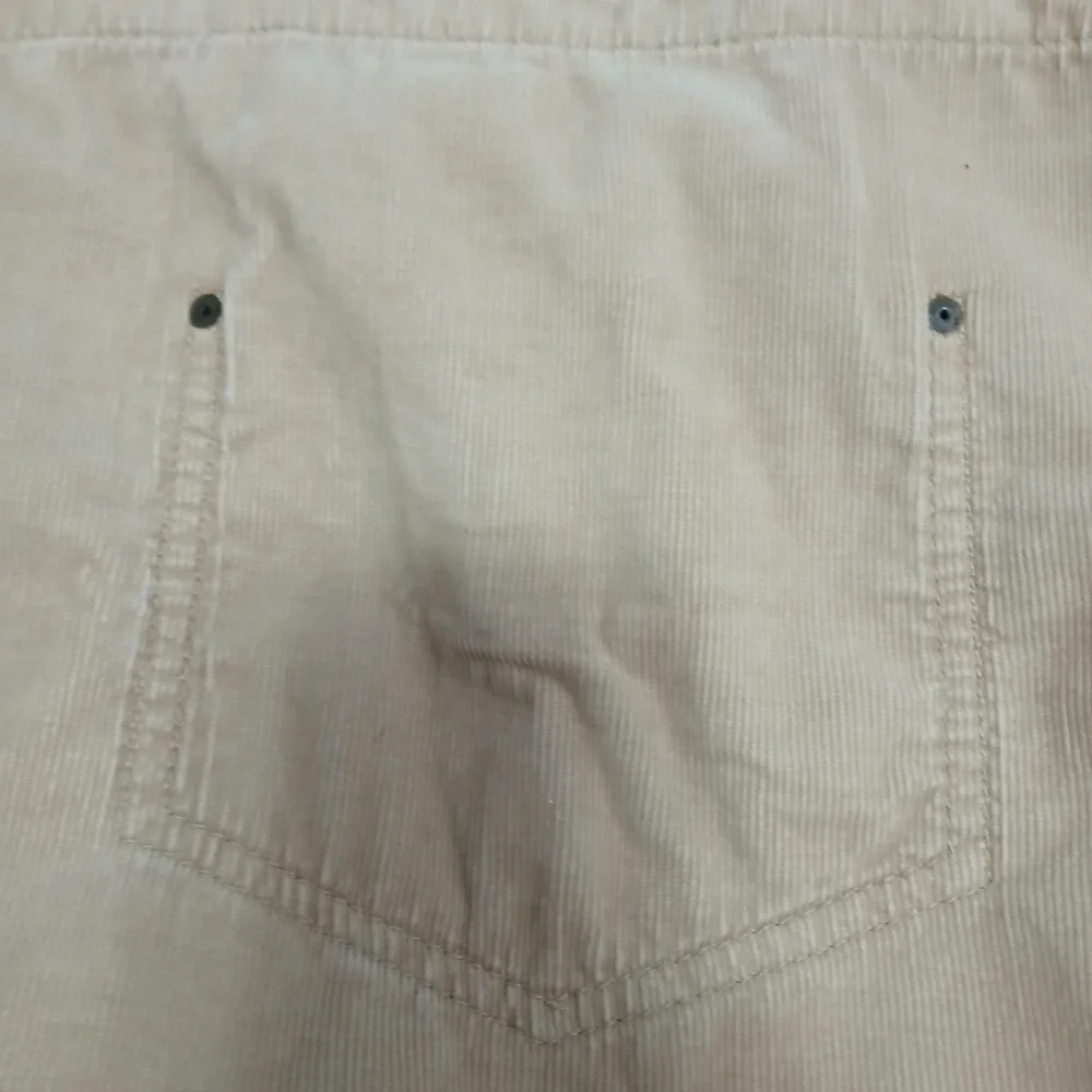 GAP Beige Corduroy Tote Bag Logo Print San Francisco 1969 Pocket Y2K Casual